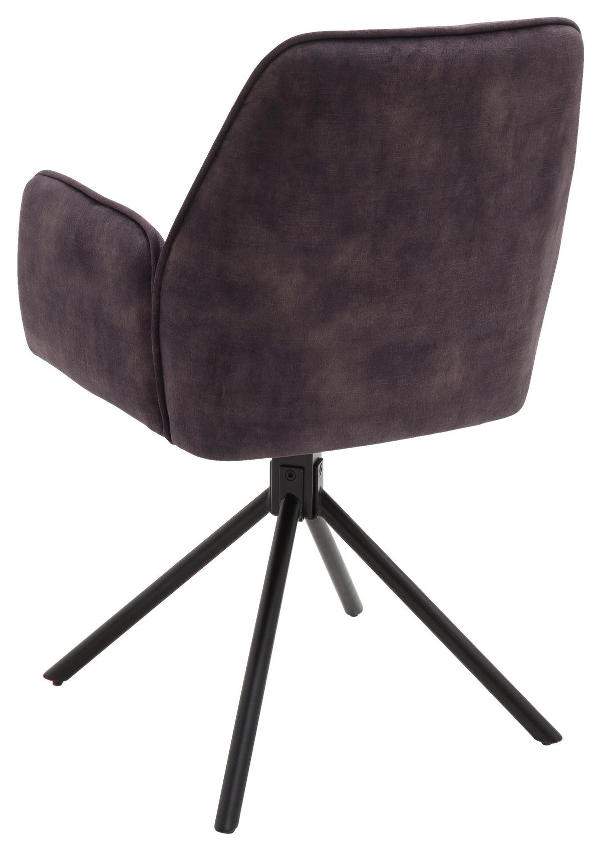 ŽIDLE S PODRUČKAMI OTTAWA - černá/antracitová, Moderní, kov/textil (60/89/64cm) - Premium Living