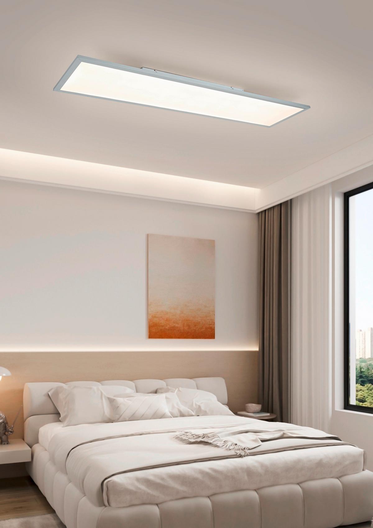 STROPNÍ LED SVÍTIDLO CORNELIUS -AKT- - bílá/barvy stříbra, Moderní, kov/plast (120/30/7,5cm) - Mömax