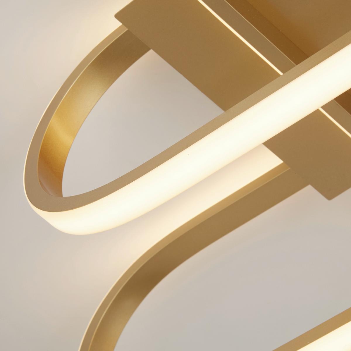 LED-Deckenleuchte Clip 61774go - Goldfarben/Weiß, Design, Metall (65/38,5/18cm)