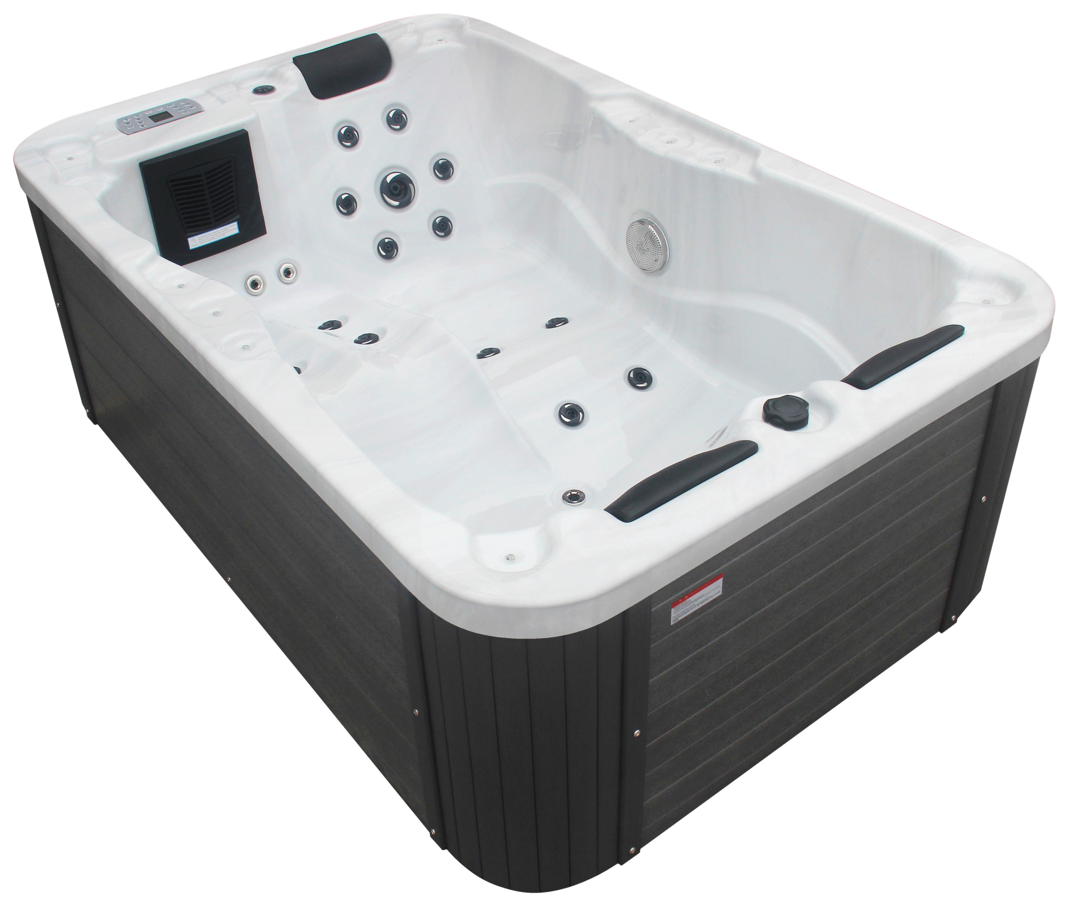 Whirlpool Kunststoff XXL1908 205x130x70 cm - Schwarz/Weiß, Basics, Kunststoff (130/205/70cm)