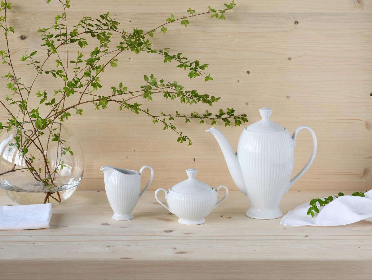 Kaffeeset Valencia 3--Teilig., Weiß - Weiß, Design, Keramik - Creatable
