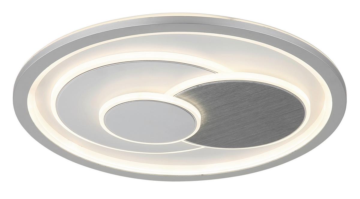 Led Mennyezeti Lámpa 48469 Ruiz I - ezüstszínű/fehér, Design, műanyag/fém (48/5,7cm) - Globo