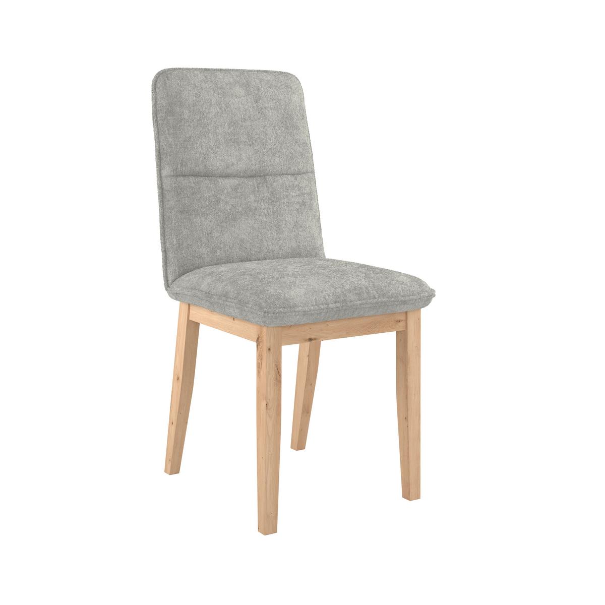 Stuhl Beluna Ii Webstoff Hellgrau, B: 47cm - Eichefarben/Hellgrau, KONVENTIONELL, Holz/Textil (47/91/44cm) - James Wood