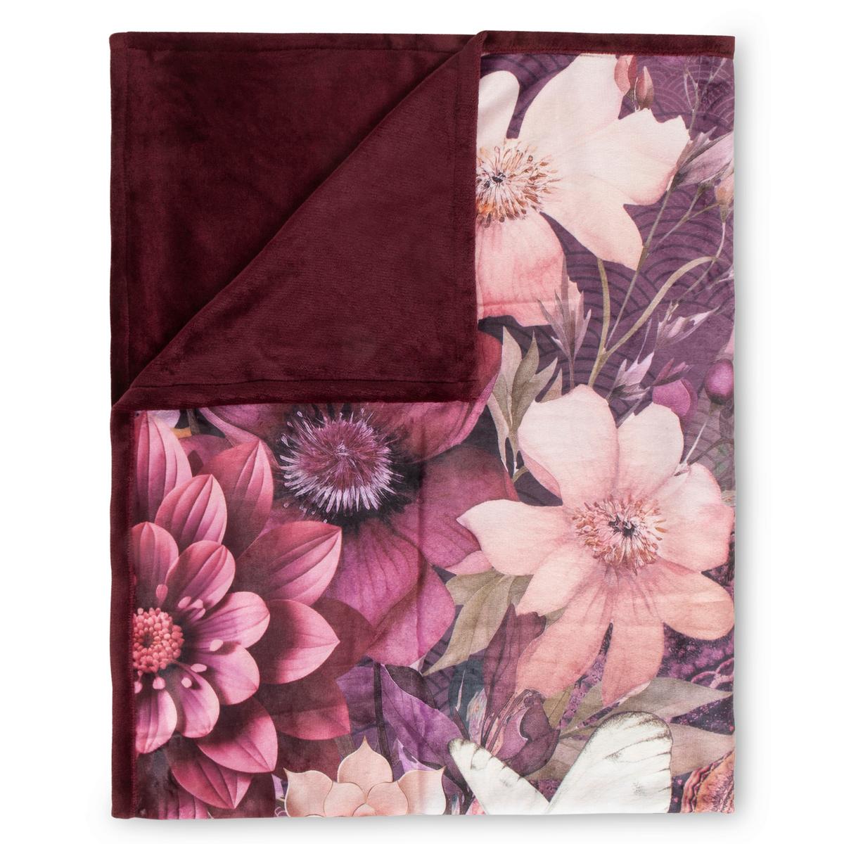 PLAID ASHER - Bordeaux/Multicolor, Design, Textil (130/160cm)