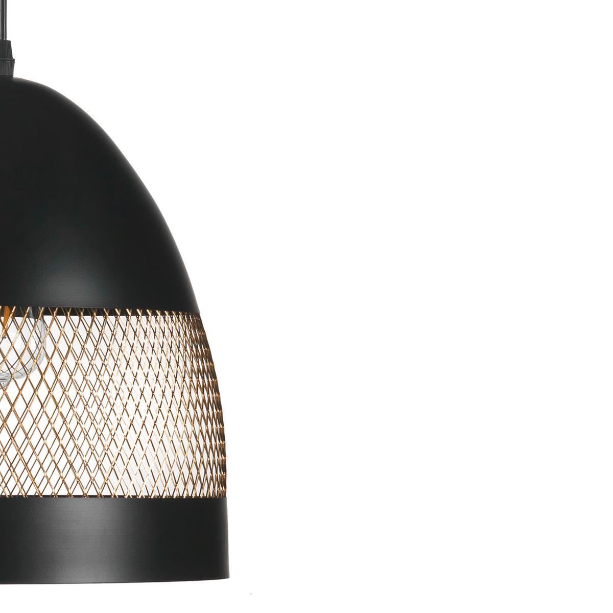 Hängeleuchte 4971/s - Schwarz/Bronzefarben, Design, Metall (30/120cm)
