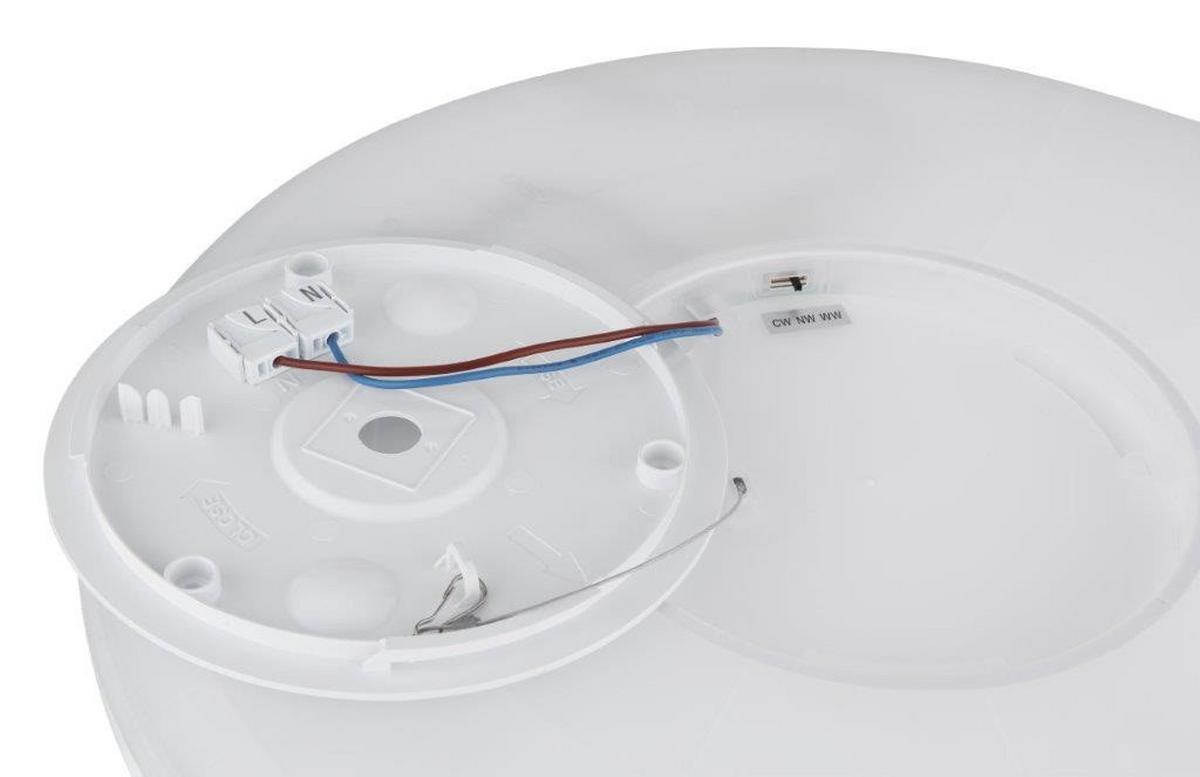 Bad-Deckenleuchte Sapana IP44 Opal/Weiß ø 29,4 cm - Opal/Weiß, Basics, Kunststoff (29,4/2,5cm) - Globo