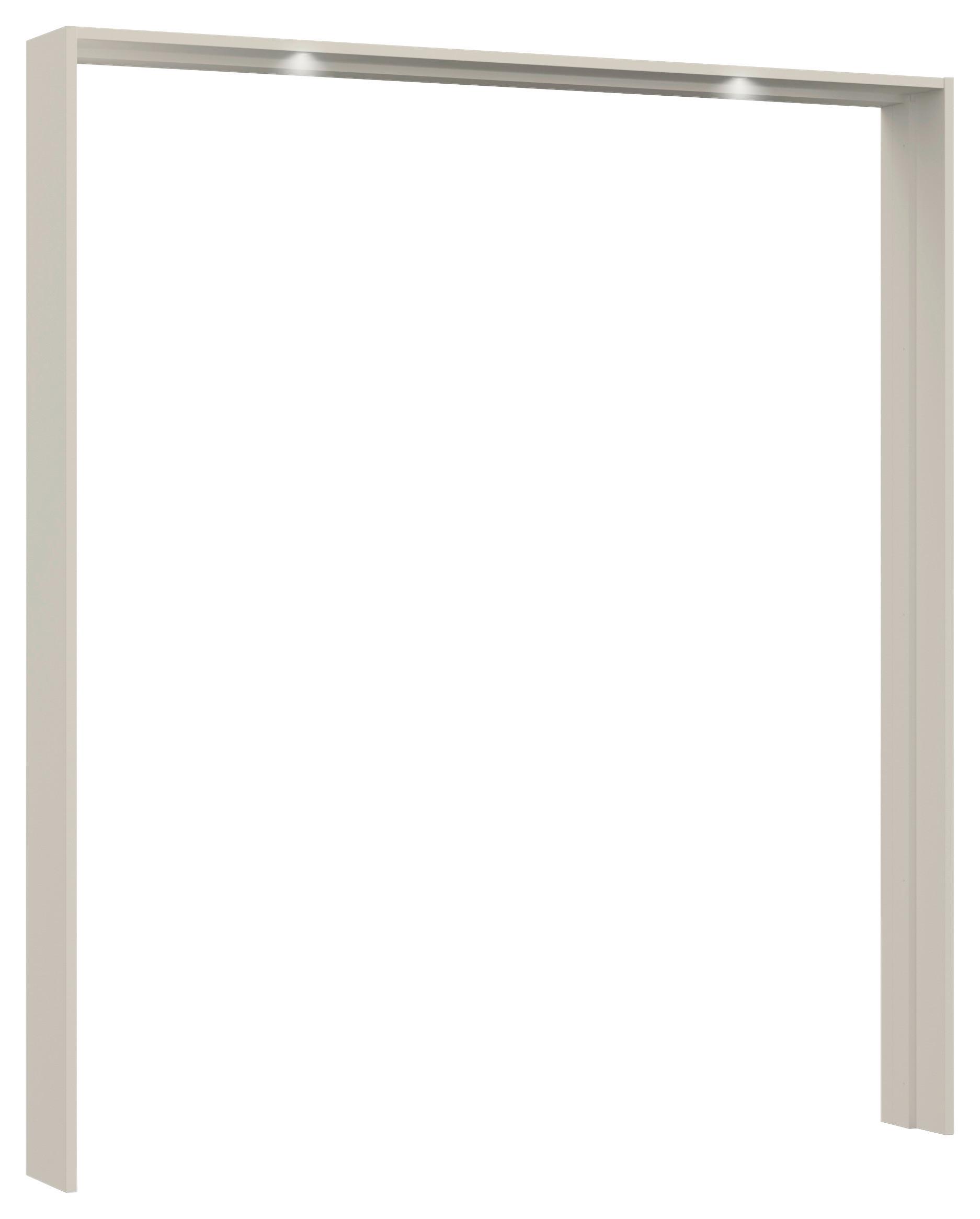 Paspartový rám s osvetlením šampanská, pre š. 180 cm - šampanská, Konventionell, kompozitné drevo (189/214/23cm) - Premium Living