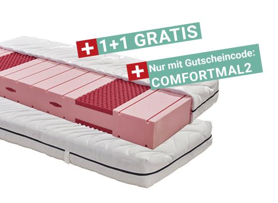 Komfortschaummatratze Comfort H2 90x200cm - Weiß, MODERN, Textil (90/200cm) - Primatex