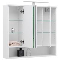 Spiegelschrank Fresh Mit Led 2-Türig Bht: 60x75x20 Cm - Weiß, KONVENTIONELL, Glas/Holzwerkstoff (80/75/20cm) - Ondega