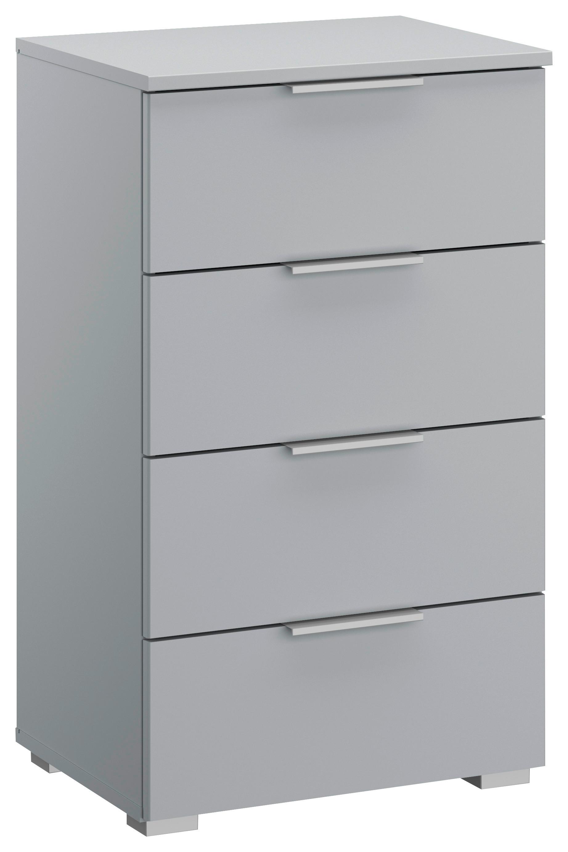 Nachtkästchen Seidengrau H: 81 Cm Alabama - Hellgrau/Alufarben, MODERN, Holzwerkstoff (47/81/42cm)