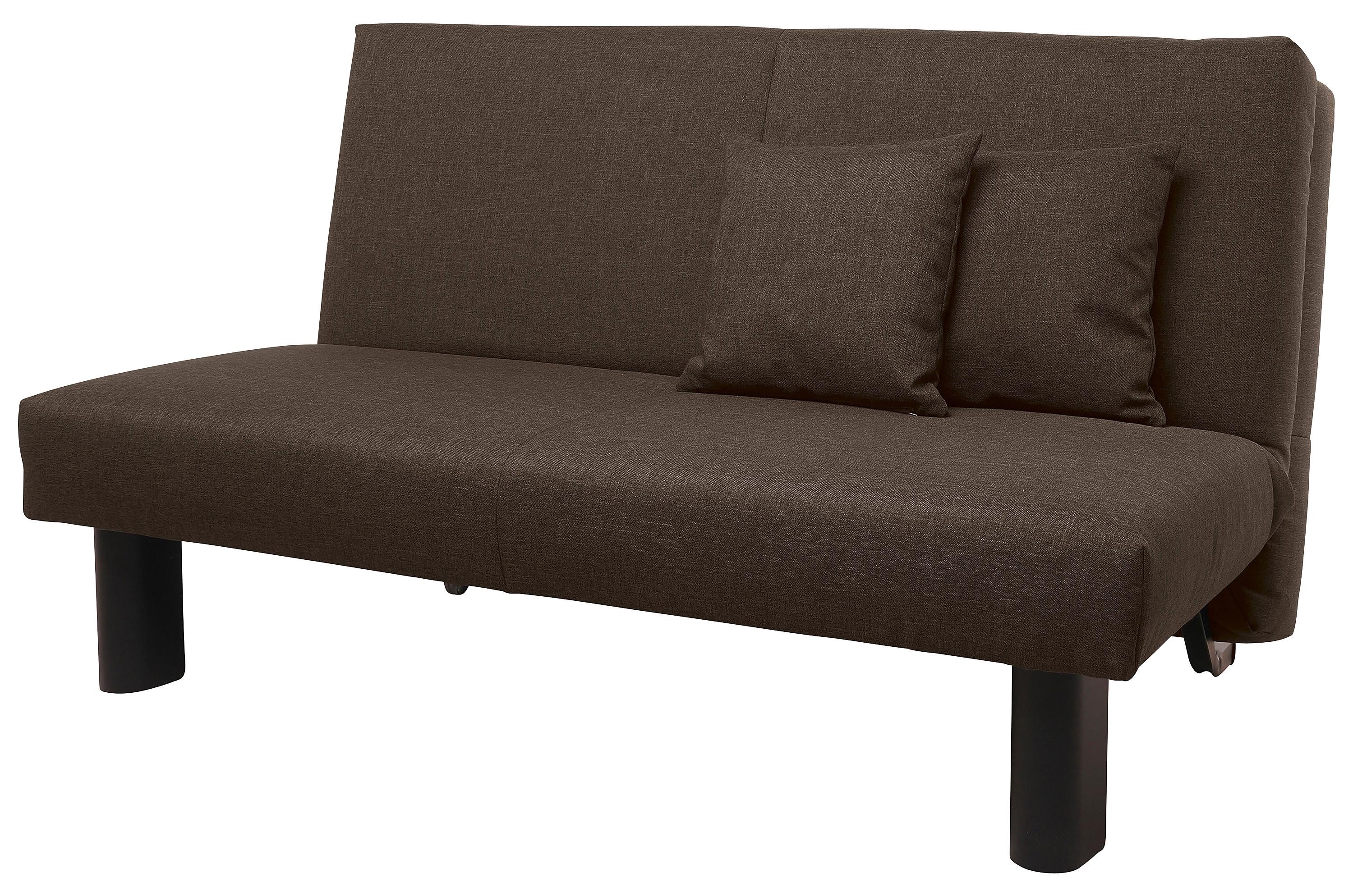 Schlafsofa Columbus Braun Inkl. Zierkissen - Schwarz/Braun, Design, Textil (145/84/100cm) - Max Winzer