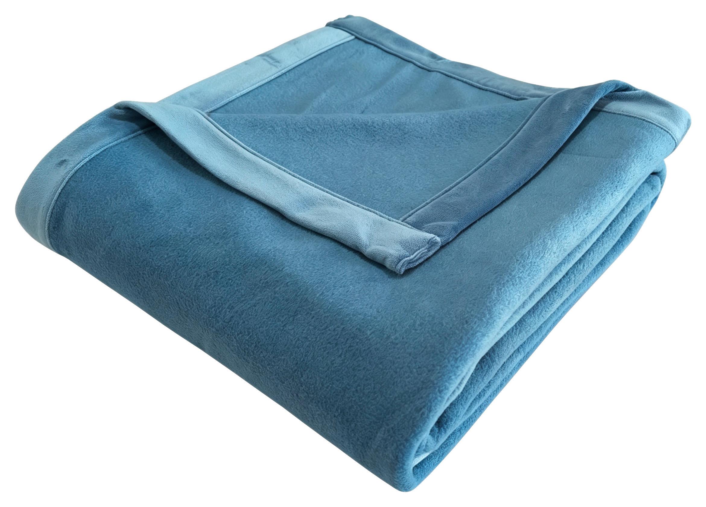KUSCHELDECKE ILKA - Blau, MODERN, Textil (150/200cm) - Luca Bessoni
