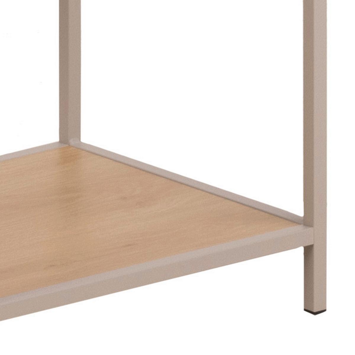 REGÁL SEAFORD - šedá/barvy dubu, Moderní, kov/kompozitní dřevo (77/185/35cm) - Xora