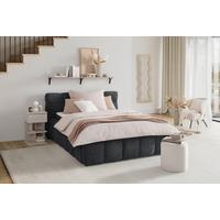 Čalúnená posteľ MONTE 120x200, čierna - čierna, Konventionell, textil/plast (120/200cm) - Based