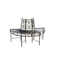 Baumbank Metall 2-sitzer Narvi Rostfarben - Rostfarben, MODERN, Metall (124/82/63cm)