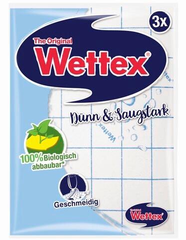 SCHWAMMTUCH WETTEX DÜNN 3ER PACK - Weiß, Basics, Textil (25/36/0,1cm) - Wettex