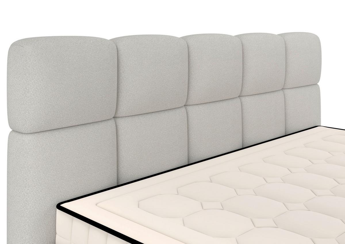 Polsterbett Cloudy M. Matratze Creme, Lf: 180x200 Cm - Creme, Trend, Holz/Holzwerkstoff (180/200cm) - Luca Bessoni