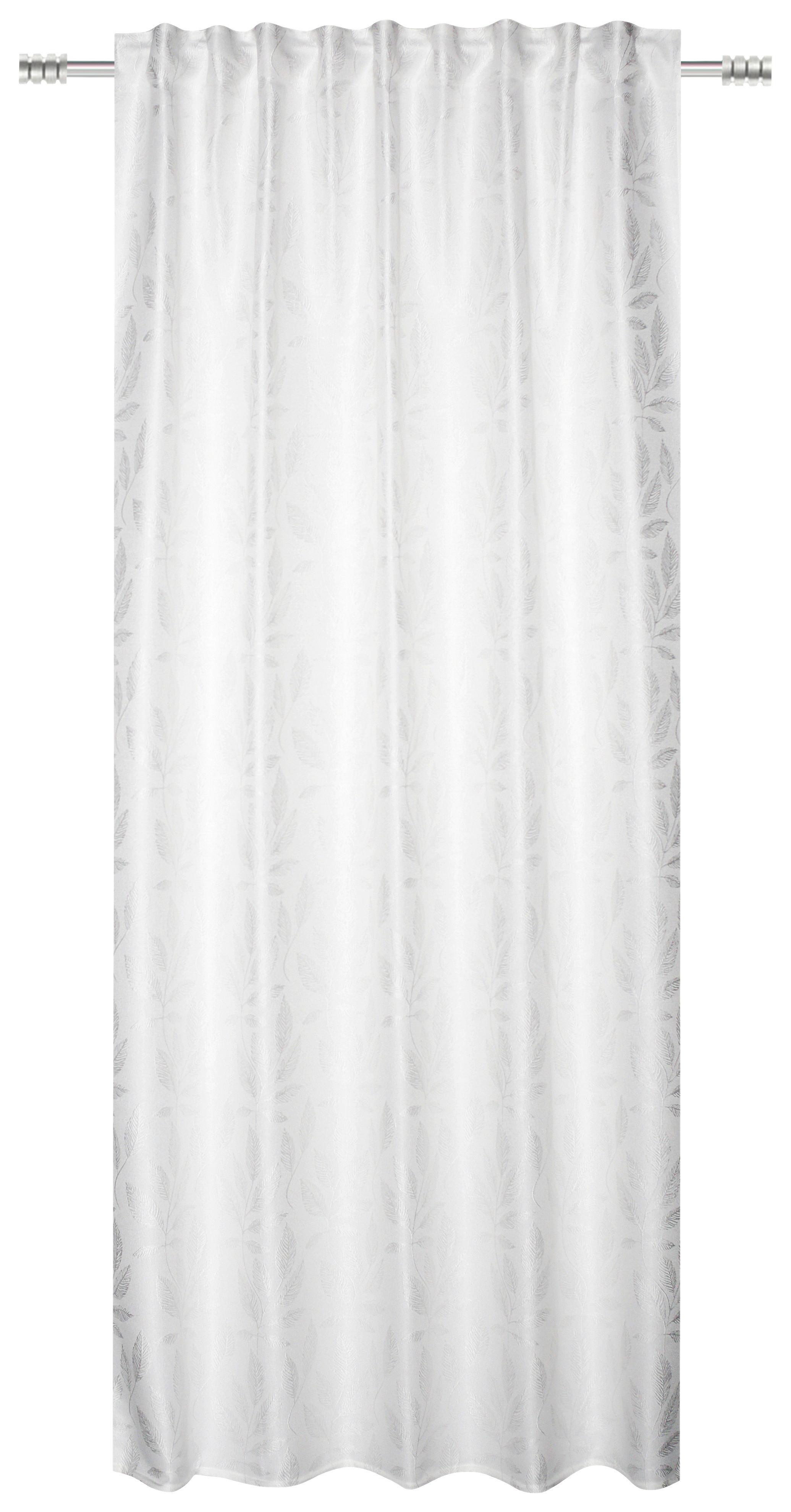 Készfüggöny Brea Kb. 140/245cm - gyöngyház, Modern, textil (140/245cm) - Luca Bessoni