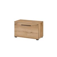 Garderobenbank Cantara Eichefarben B: 80cm - Eichefarben/Schwarz, MODERN, Holzwerkstoff (80/50/42cm) - MID.YOU