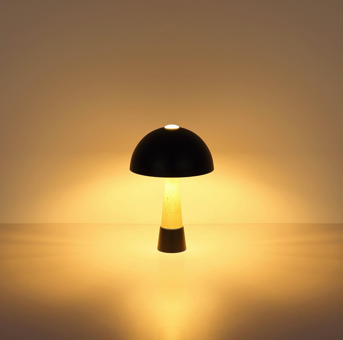 Tischleuchte Exkl. 1xe27, 40w - Beige/Schwarz, Design, Kunststoff/Metall (25/36,5cm) - Globo