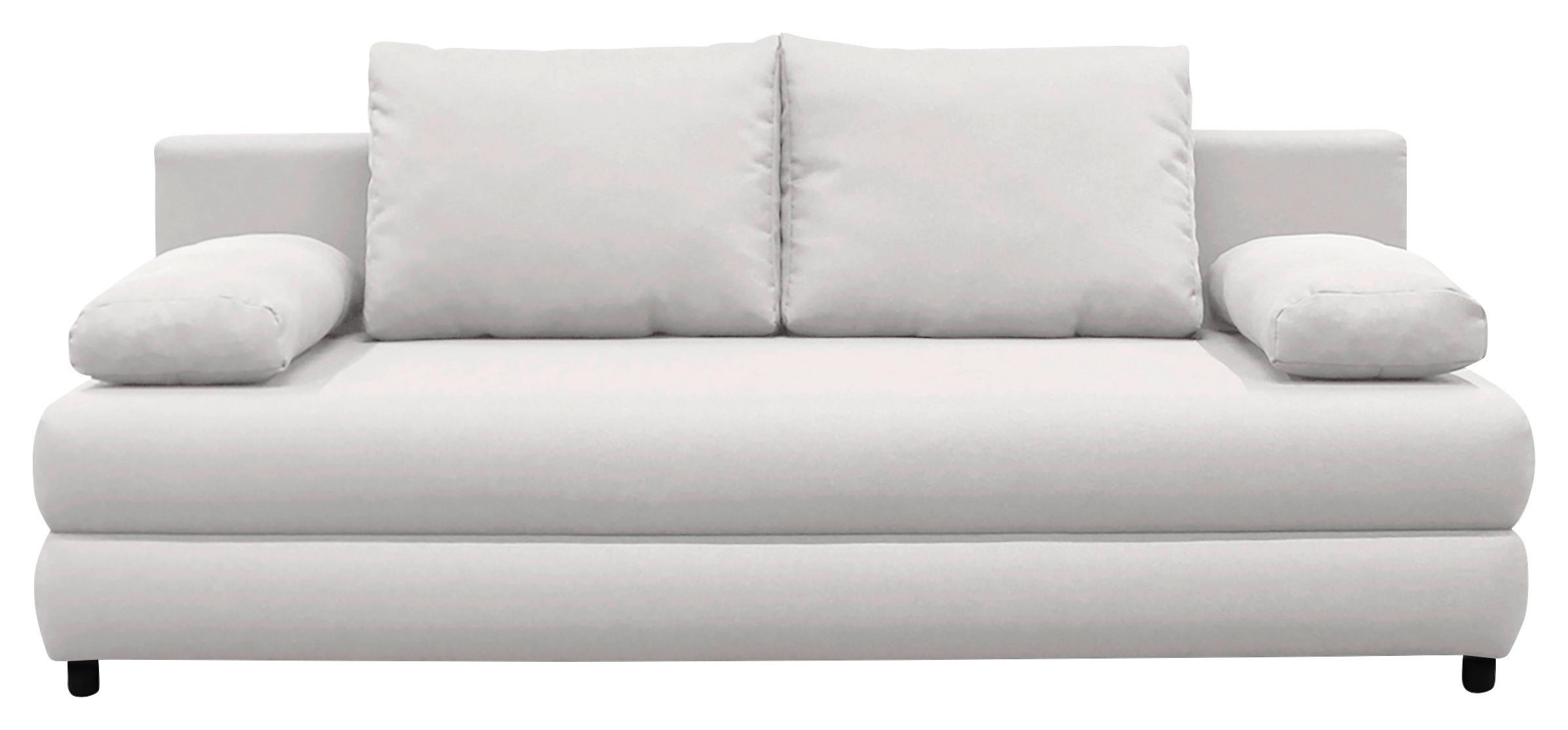 SCHLAFSOFA Mela Weiß B: 206 cm - Schwarz/Weiß, Design, Textil (206/87/88cm) - P & B