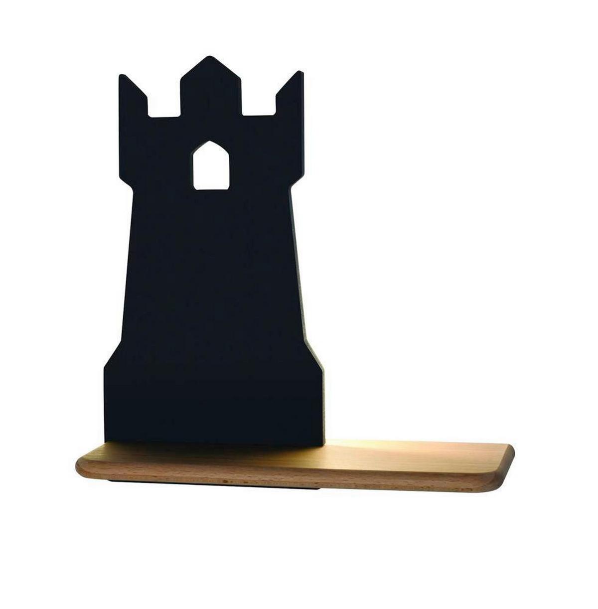 Kinderwandleuchte 21-84712 Tower - Schwarz, Basics, Holz/Holzwerkstoff (27/12/28.5cm)
