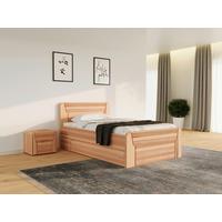 Bett Zeno Naturfarben /Kernbuche 120x200cm - Naturfarben/Kernbuche, MODERN, Holz (120/200cm) - MID.YOU