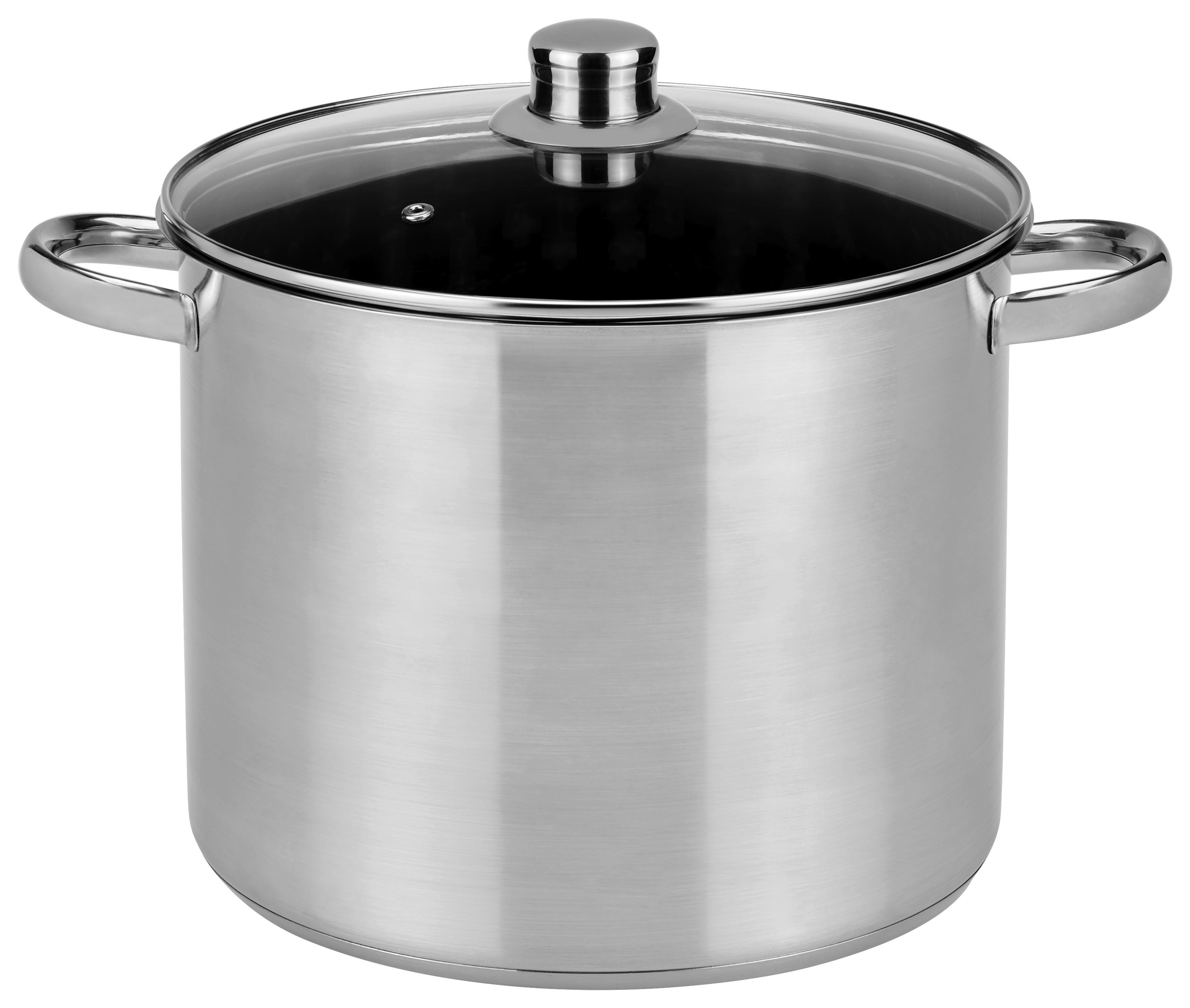 Fazék Michel - Áttetsző/Ezüst, modern, Üveg/Fém (26/21cm) - Luca Bessoni