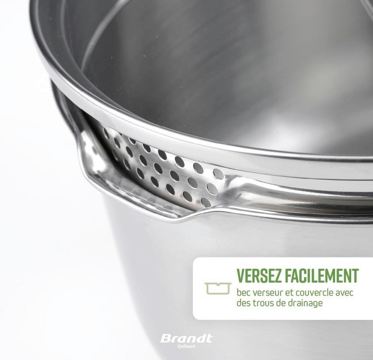 Kochtopfset Qulinart Edelstahl, 10tlg. - Silberfarben, Basics, Metall