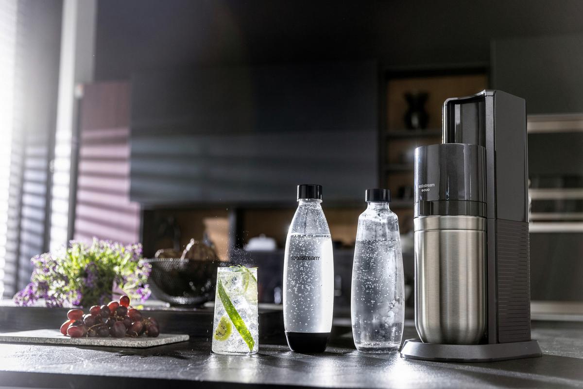 Wassersprudler Titanfarben B: 37 Cm - Titanfarben, LIFESTYLE, Glas/Kunststoff (37/44/19cm) - SodaStream