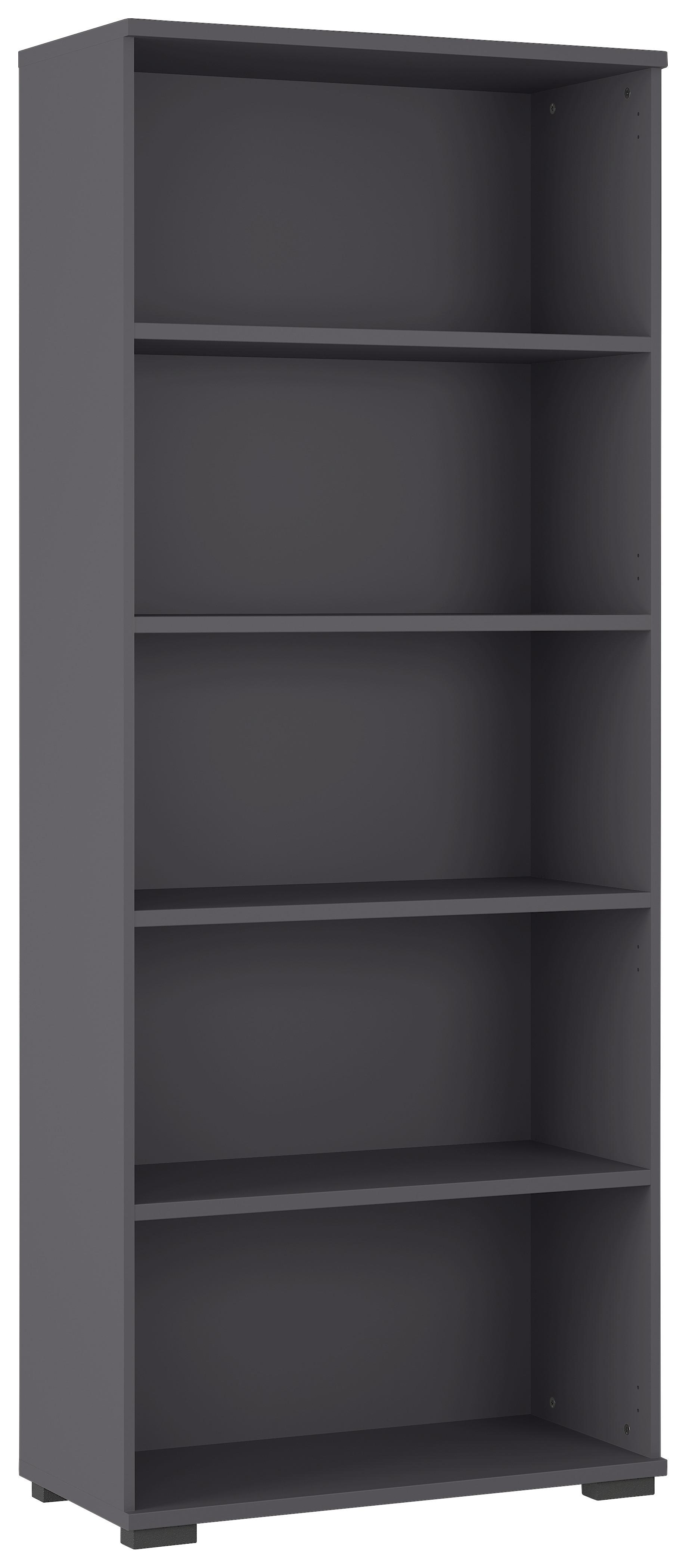 Aktenregal Gw-Profi Graphitfarben B: 80 cm - Schwarz/Graphitfarben, KONVENTIONELL, Holzwerkstoff (80/200/40cm) - Germania