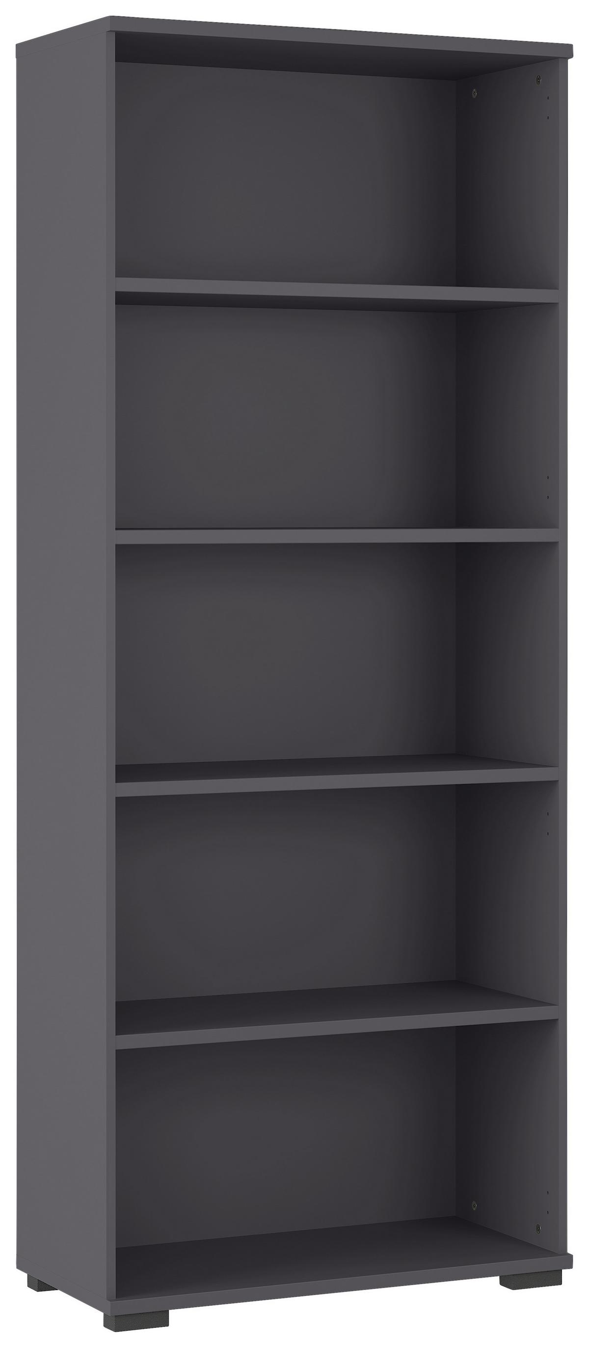 Aktenregal Gw-Profi Graphitfarben B: 80 cm - Schwarz/Graphitfarben, KONVENTIONELL, Holzwerkstoff (80/200/40cm) - Germania