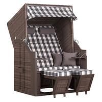 Strandkorb Ostsee Devries 2-Sitzer - Basics, Holz (120/160/80cm) - Gardenson