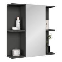 Spiegelschrank Pearl New Snol 119 BHT: 70x71x23 cm - Anthrazit/Weiß, KONVENTIONELL, Glas/Holzwerkstoff (70/71/23cm)