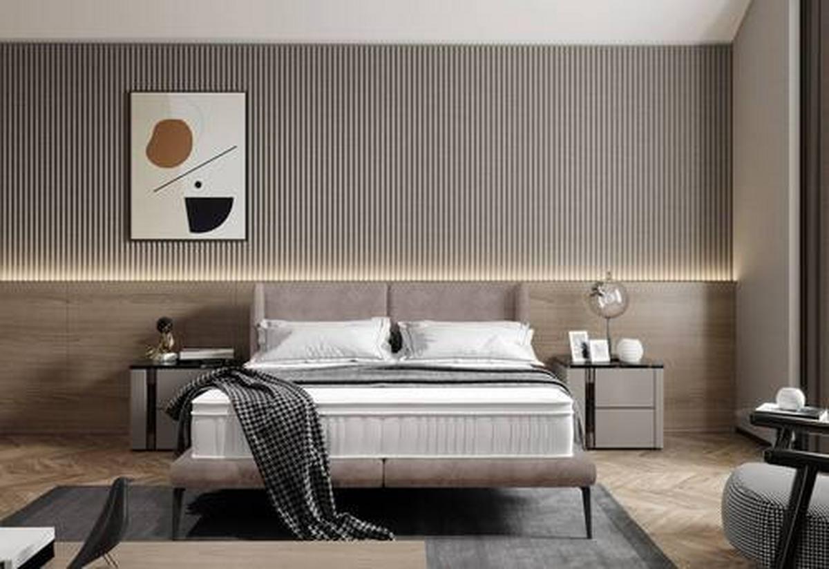 Polsterbett Tessina Sorisso - Beige/Creme, MODERN, Textil (180/200cm) - Livetastic