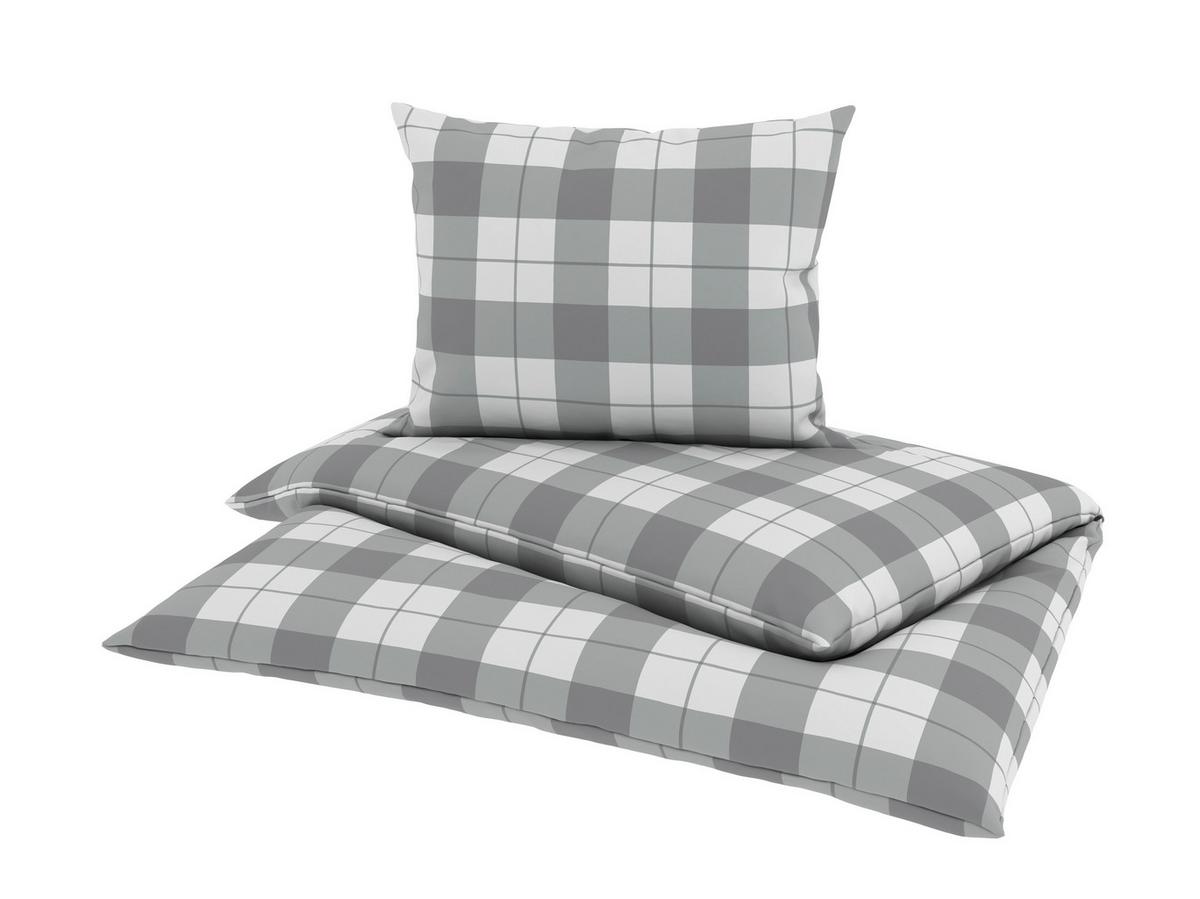 Bettwäsche Lund - Grau, MODERN, Textil - Luca Bessoni