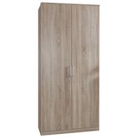 Šatníková skriňa OSAKA šírka 90cm - farba duba/hliníková, Konventionell, kompozitné drevo/plast (90/199/58cm) - MID.YOU