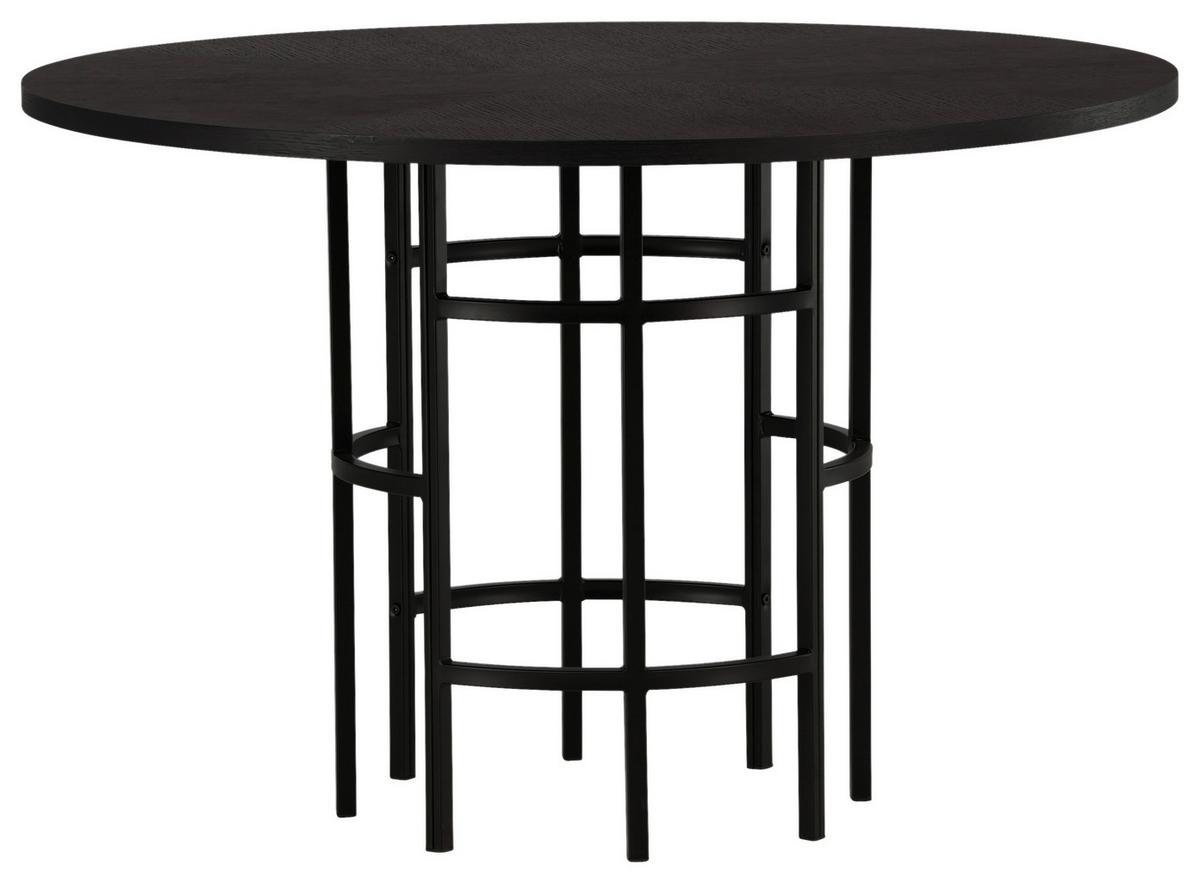 Esstisch Copenhagen - Schwarz, Design, Holzwerkstoff/Metall (115/115/74cm) - Livetastic