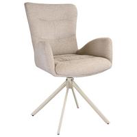 STOLIČKA S PODRÚČKAMI STELLA - béžová, Design, kov/textil (58/88,5/68cm) - Mömax