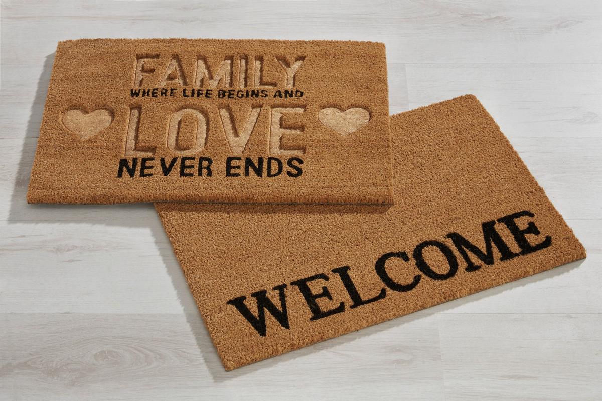 DVEŘNÍ ROHOŽKA Welcome, 40/60cm, přírodní - přírodní barvy, textil (40/60cm) - Mömax
