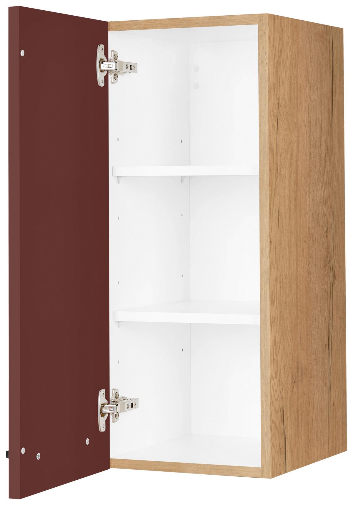 Küchenoberschrank Easytouch - Eichefarben/Rot, MODERN, Holzwerkstoff (30/72/35cm) - Nobilia