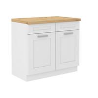 DŘEZOVÁ SKŘÍŇKA LUISA        SPU100 - bílá/barvy stříbra, Romantický / Rustikální, kov/kompozitní dřevo (100/86/60cm)