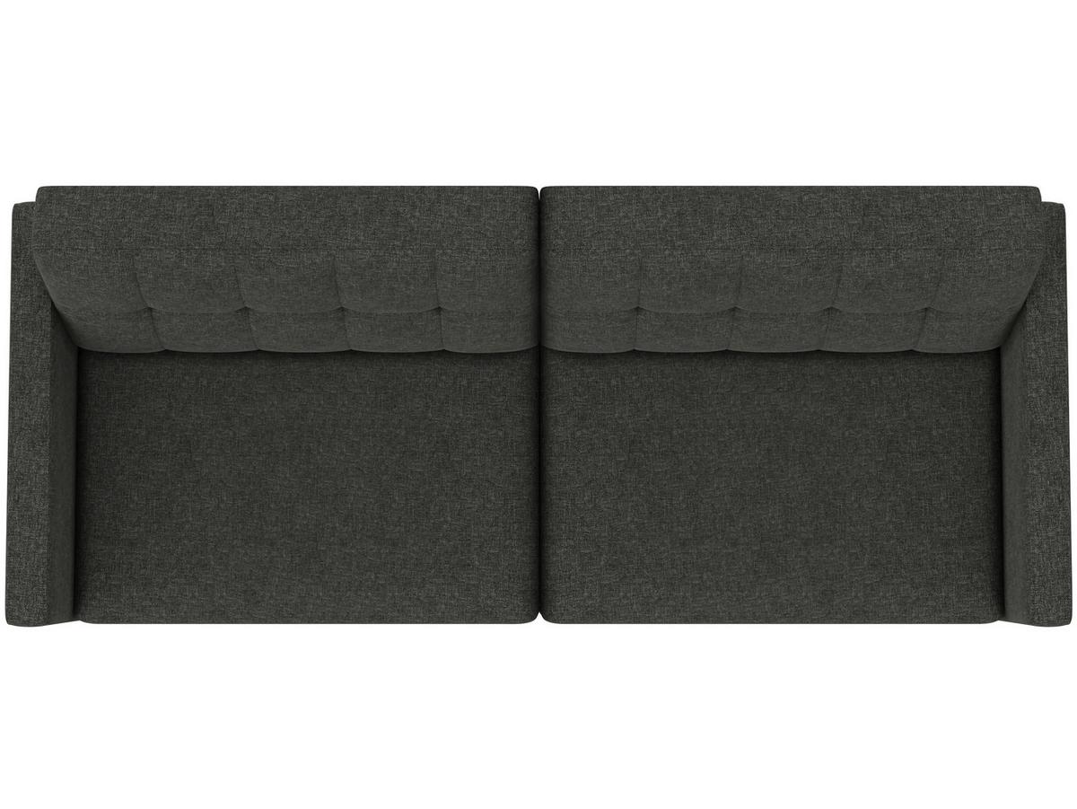 Schlafsofa Hannover Anthrazit, mit Schlaffunktion - Anthrazit/Schwarz, Basics, Textil (203/82cm) - Livetastic