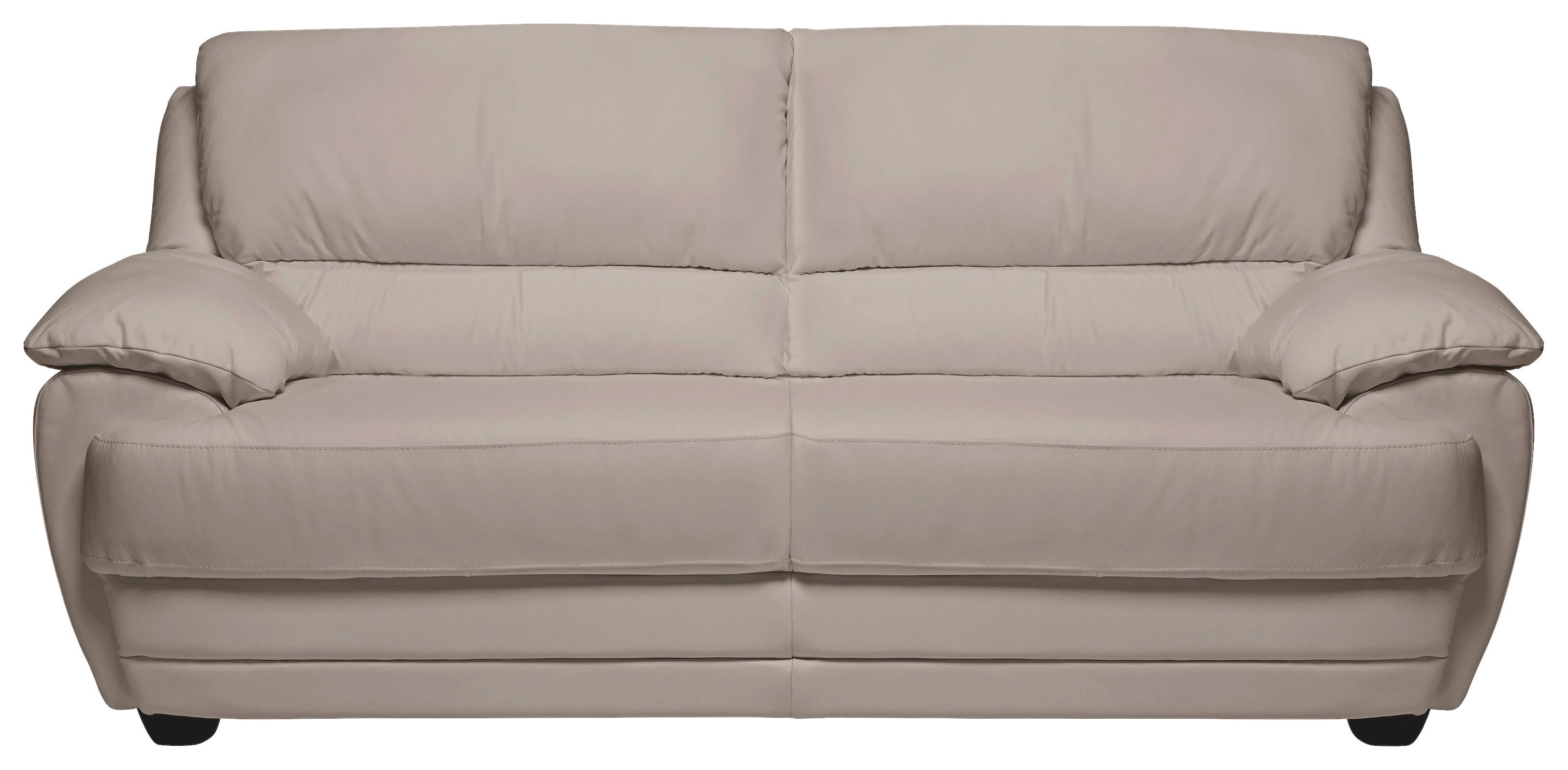 2-Sitzer-Sofa Nebolo Sandfarben Lederlook - Sandfarben, Design, Textil (209/97/100cm) - Livetastic