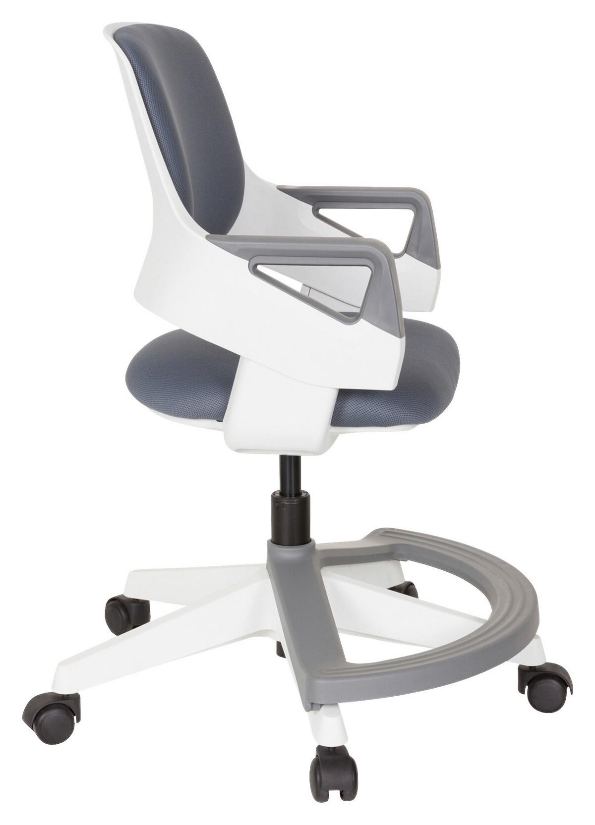 Jugenddrehstuhl Kid Flex Grau - Weiß/Grau, Basics, Kunststoff (53/80-93/60cm) - MID.YOU