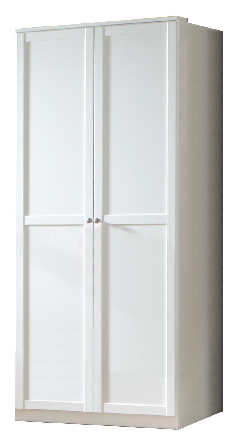 Šatní skříň FILOU šíŕka 90cm - bílá/barvy zinku, Basics, kov/kompozitní dřevo (90/198/58cm)