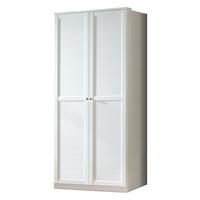 Šatní skříň FILOU šíŕka 90cm - bílá/barvy zinku, Basics, kov/kompozitní dřevo (90/198/58cm)