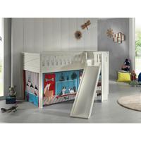 Spielbett Scott - Weiß/Naturfarben, ROMANTIK / LANDHAUS, Holz (90/200cm) - MID.YOU