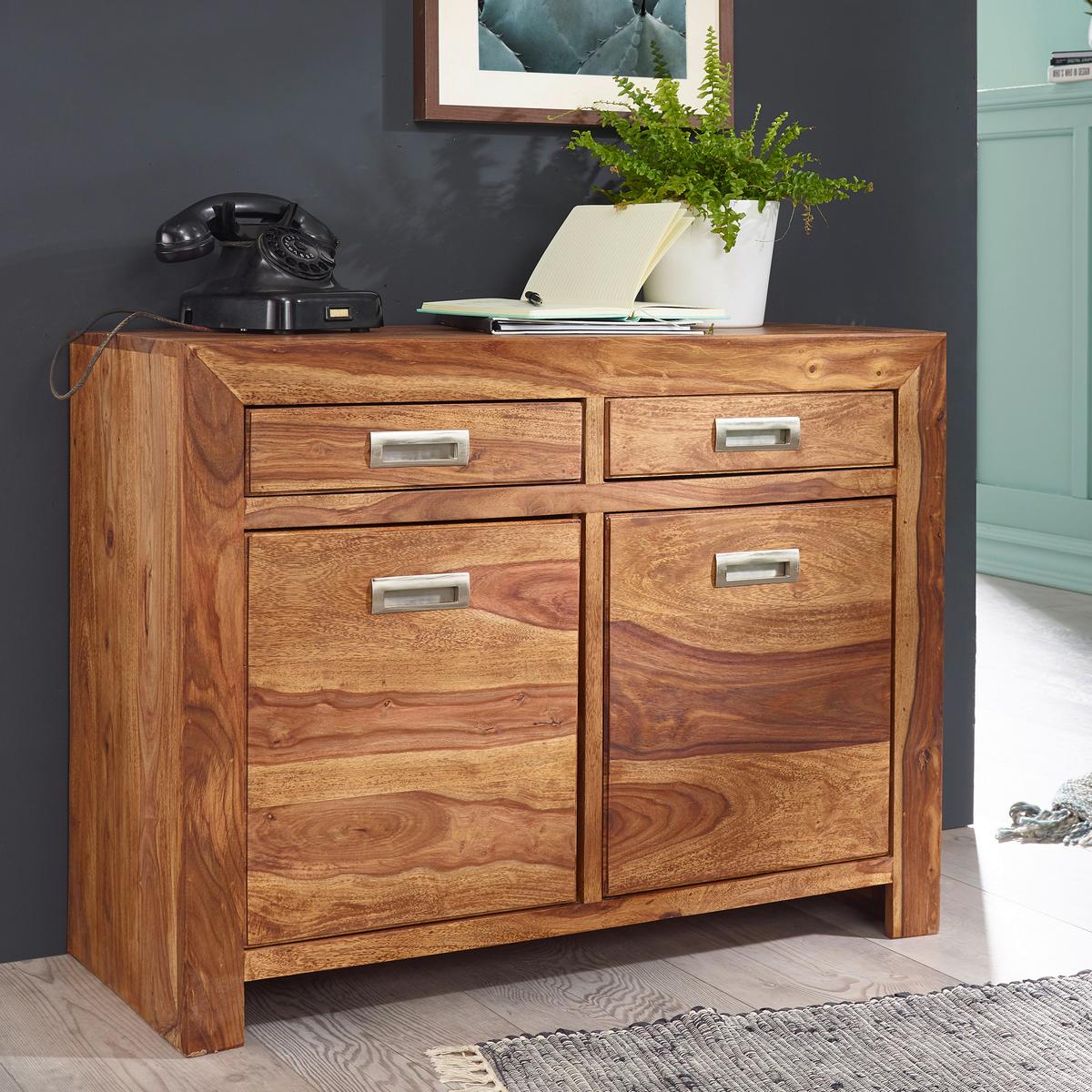 Sideboard Sheesham Sheeshamfarben B: 90 cm - Sheeshamfarben, Design, Holz (90/70/40cm) - MID.YOU