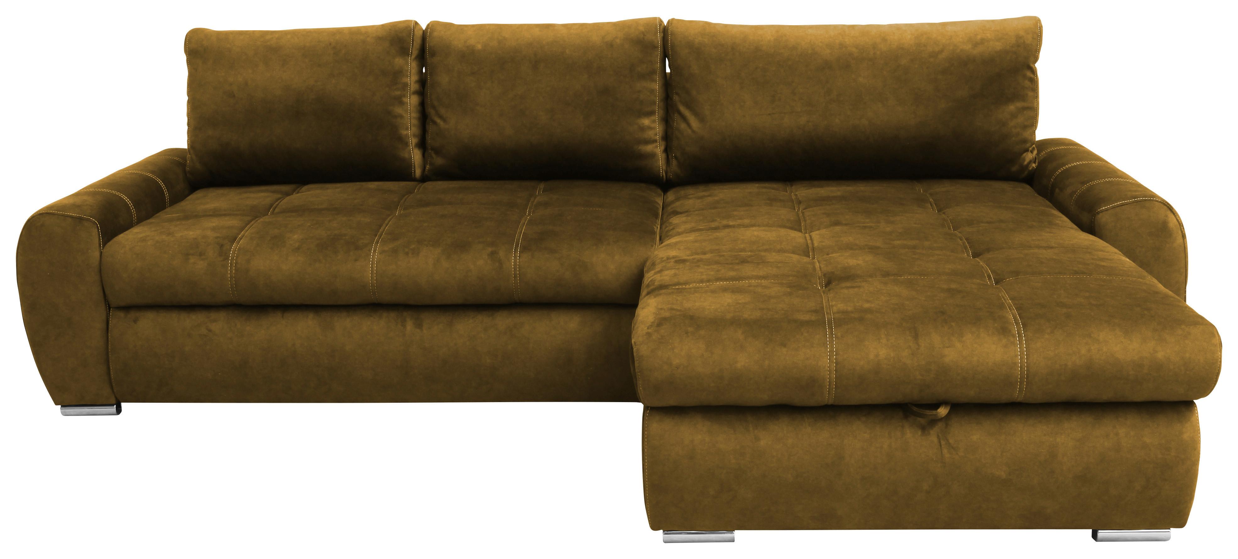 Sedacia zostava zamat tmavo žltý - écru, Modern (277/175cm)